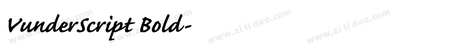 VunderScript Bold字体转换